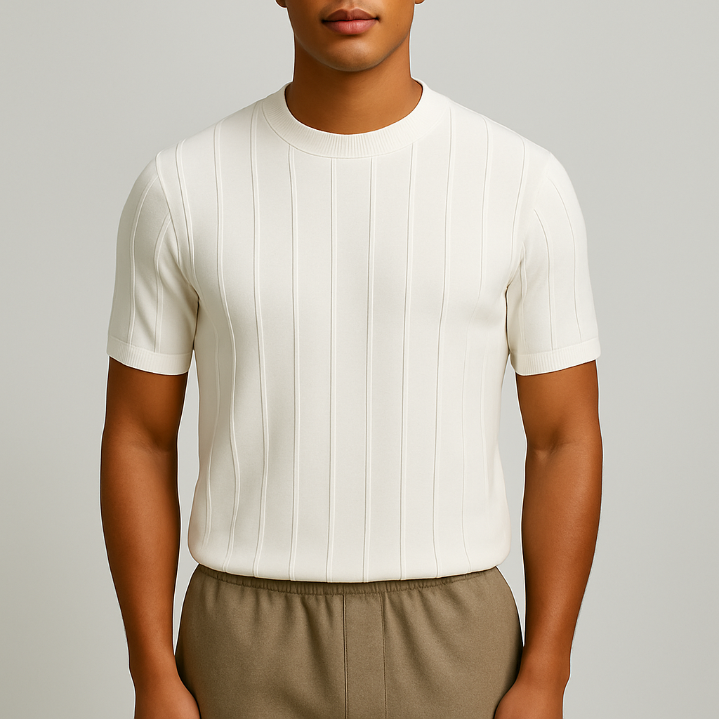 "NOVA" RIbbed Knit Tee
