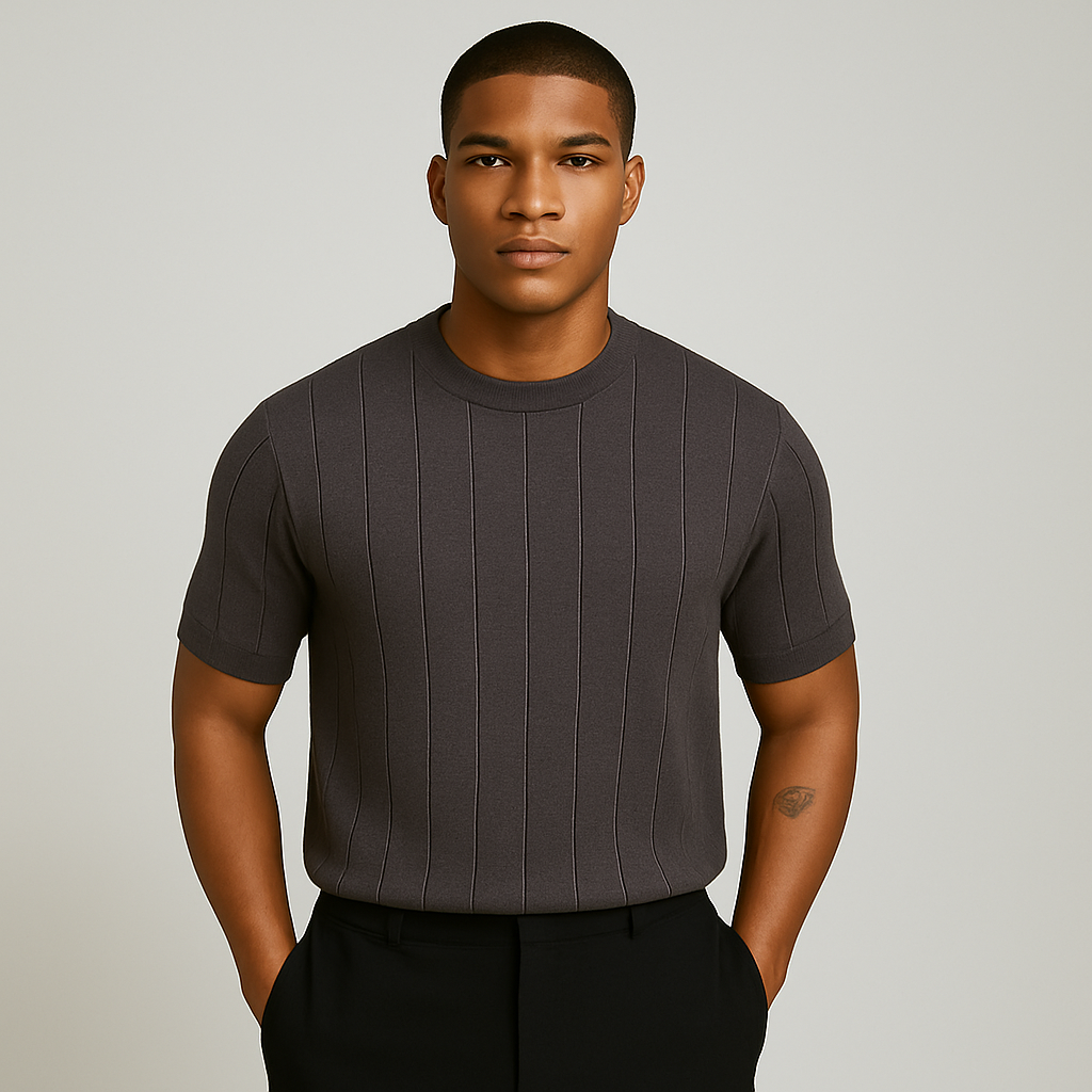"NOVA" RIbbed Knit Tee