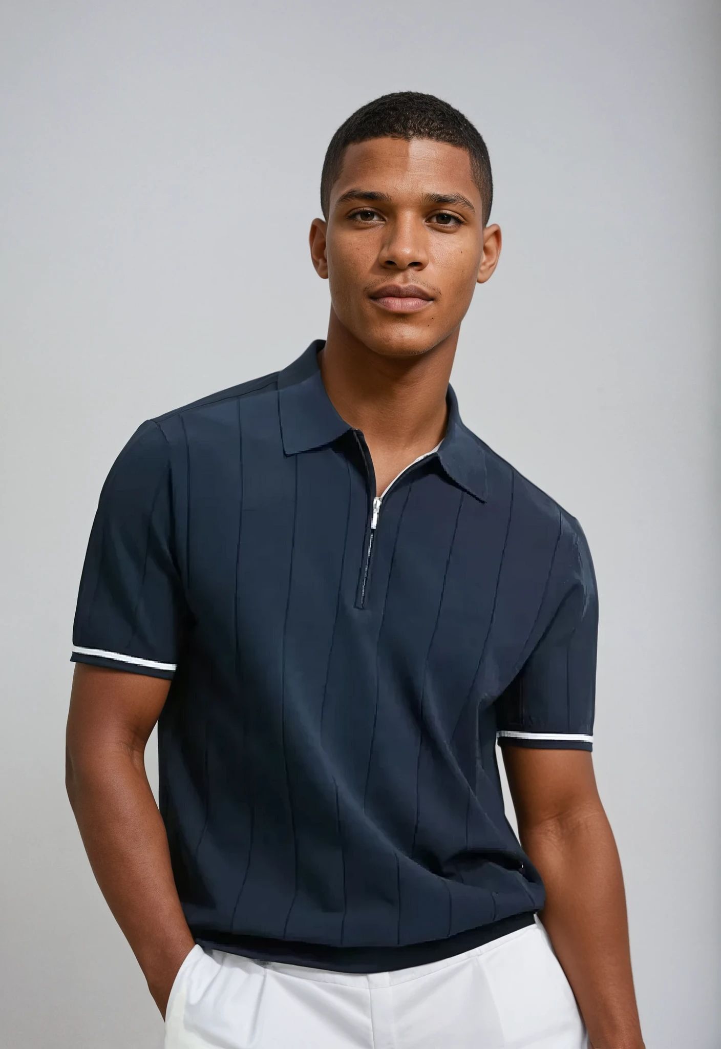 "STRATUM" Zipped Polo