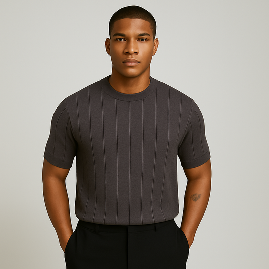 "NOVA" RIbbed Knit Tee